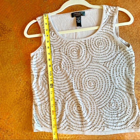 CABLE & GAUGE Gray beaded sweater - Picture 7 of 7